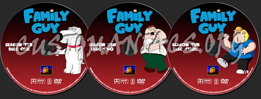 Family Guy Season 10 dvd label