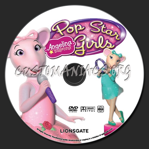 Angelina Ballerina, Pop Star Girls dvd label