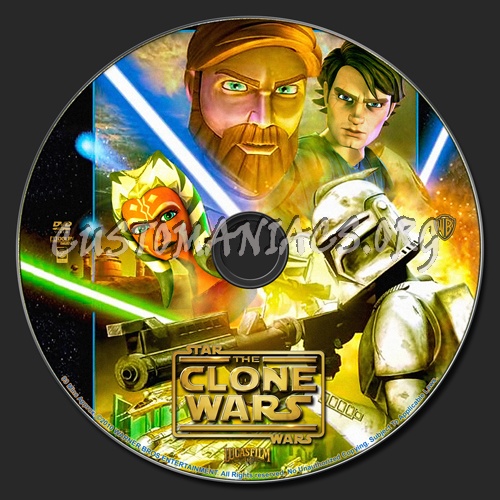 Star Wars The Clone Wars dvd label