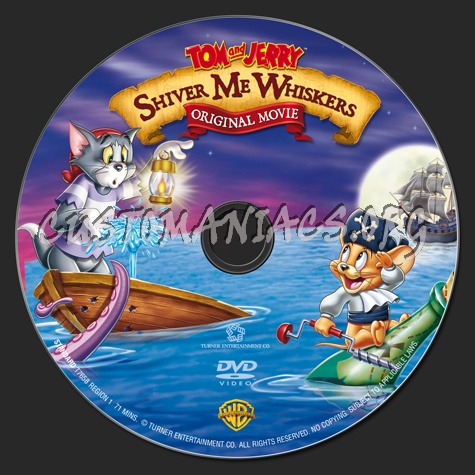 Tom and Jerry Shiver Me Whiskers dvd label