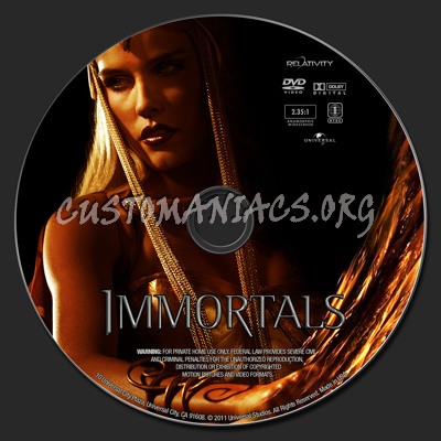 Immortals dvd label