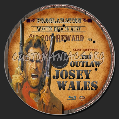The Outlaw Josey Wales blu-ray label