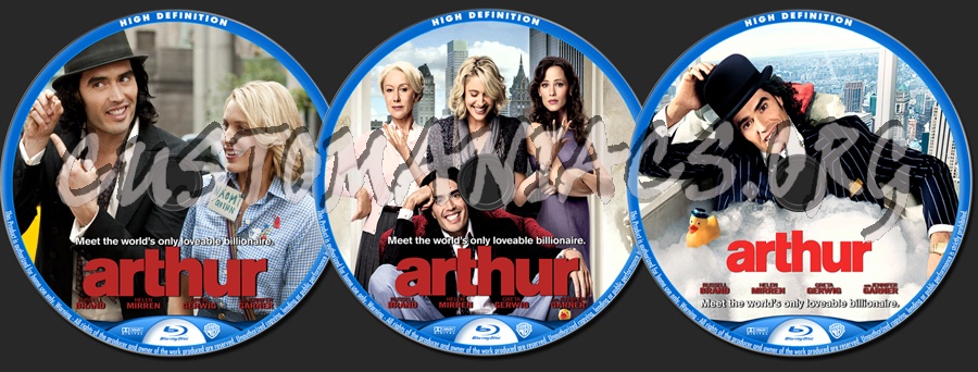 Arthur (2011) blu-ray label