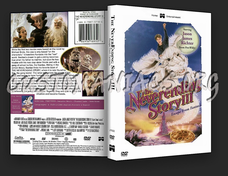 The Neverending Story III dvd cover