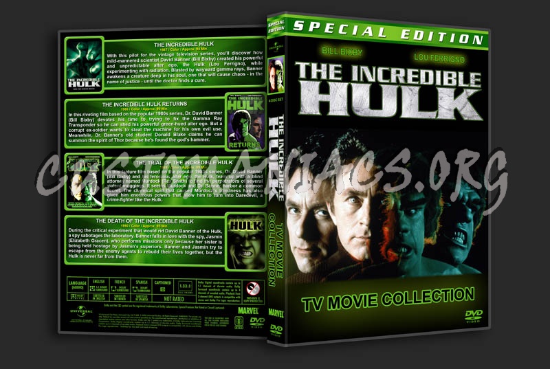 The Incredible Hulk TV Movie Collection dvd cover