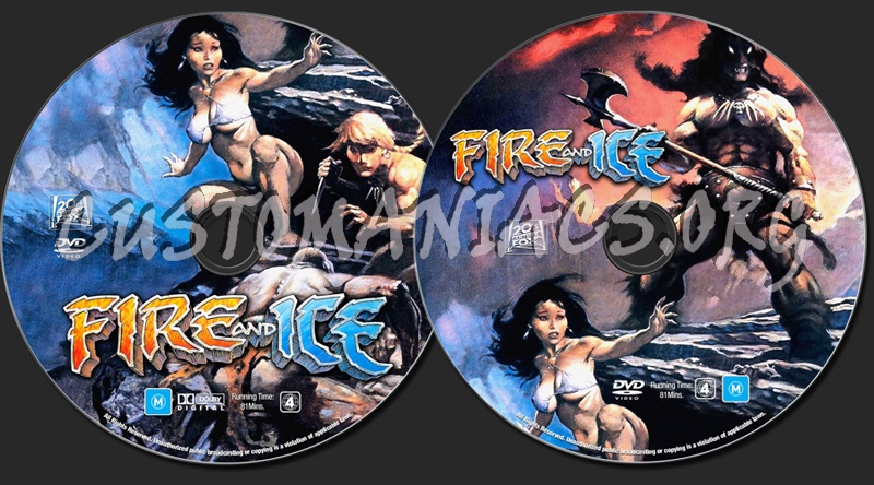 Fire And Ice (1983) dvd label
