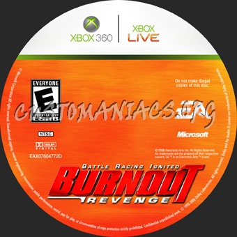 Burnout Revenge dvd label