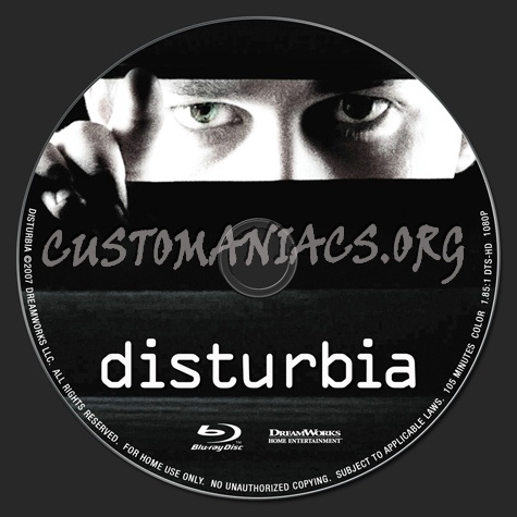 Disturbia blu-ray label