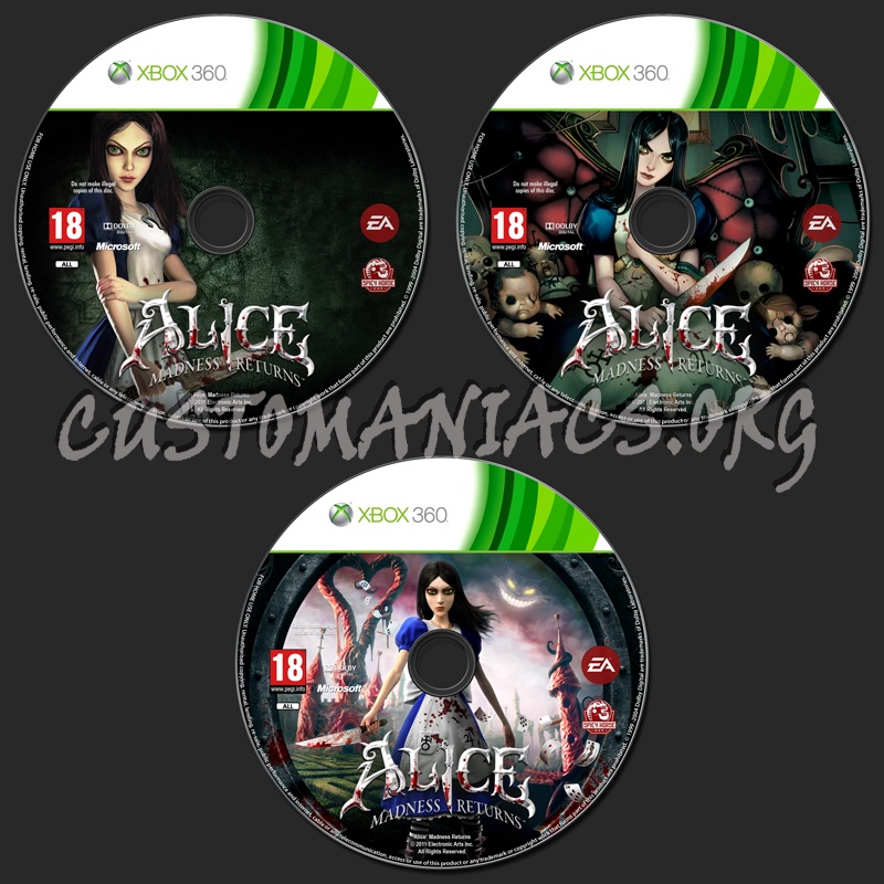 Alice: Madness Returns dvd label