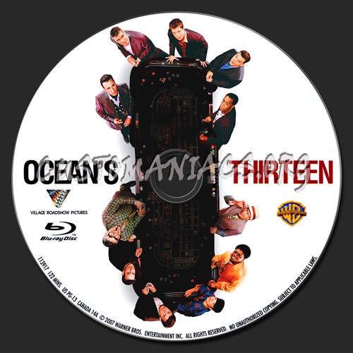 Ocean's Thirteen blu-ray label