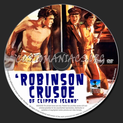 Robinson Crusoe of Clipper Island dvd label