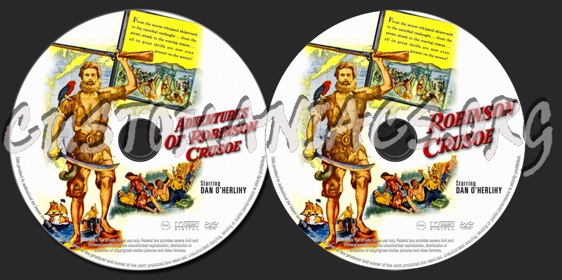 Robinson Crusoe dvd label