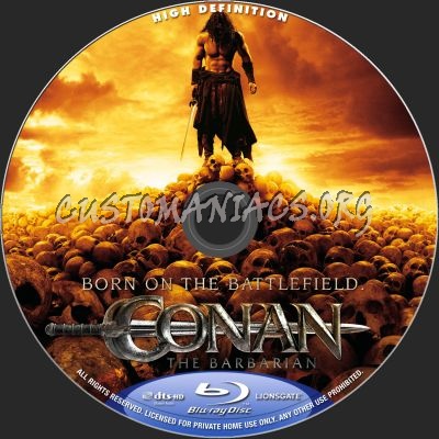 Conan The Barbarian blu-ray label