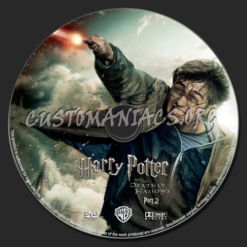 Harry Potter and the Deathly Hallows Part 2 dvd label