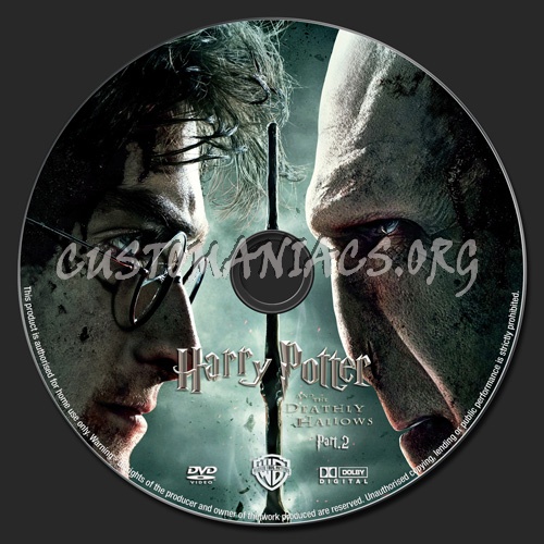 Harry Potter and the Deathly Hallows Part 2 dvd label