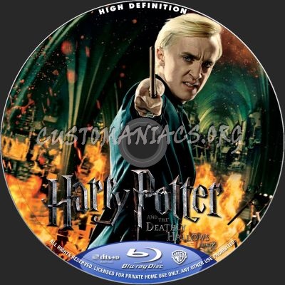 Harry Potter And The Deathly Hallows Part 2 blu-ray label