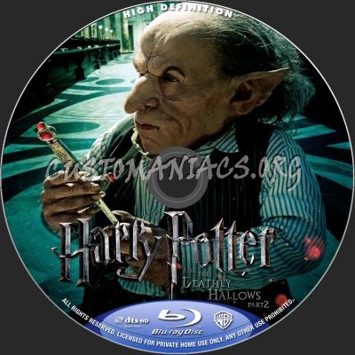 Harry Potter And The Deathly Hallows Part 2 blu-ray label