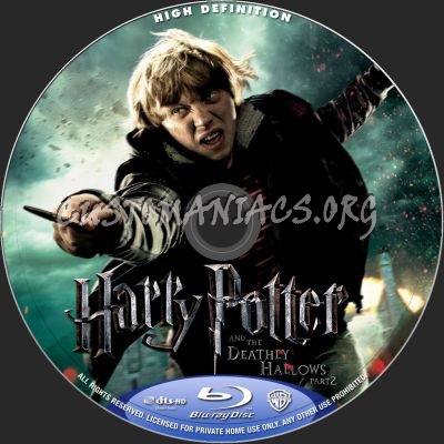 Harry Potter And The Deathly Hallows Part 2 blu-ray label