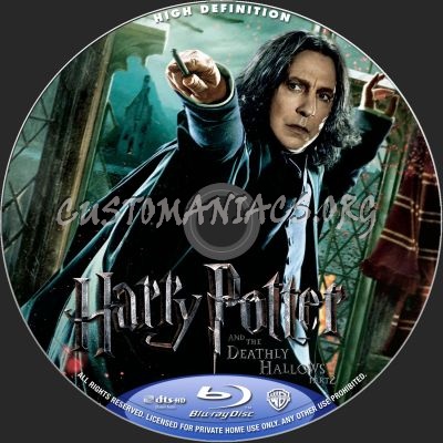 Harry Potter And The Deathly Hallows Part 2 blu-ray label