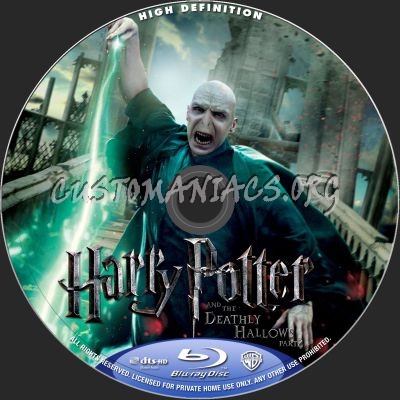 Harry Potter And The Deathly Hallows Part 2 blu-ray label