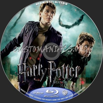 Harry Potter And The Deathly Hallows Part 2 blu-ray label