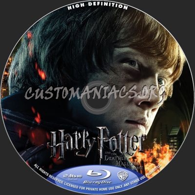 Harry Potter And The Deathly Hallows Part 2 blu-ray label