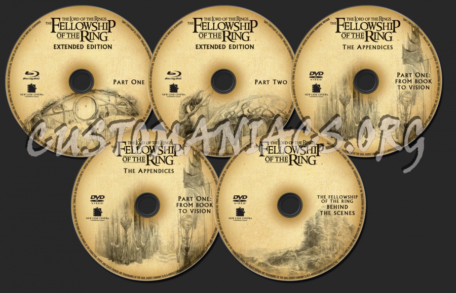 The Lord of the Rings: The Fellowship of the Ring blu-ray label