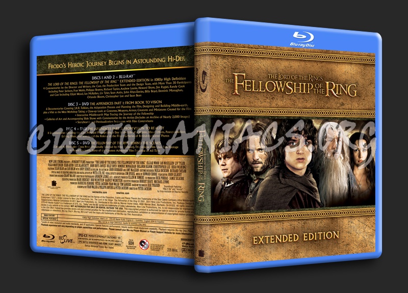 The Lord of the Rings: The Fellowship of the Ring blu-ray cover