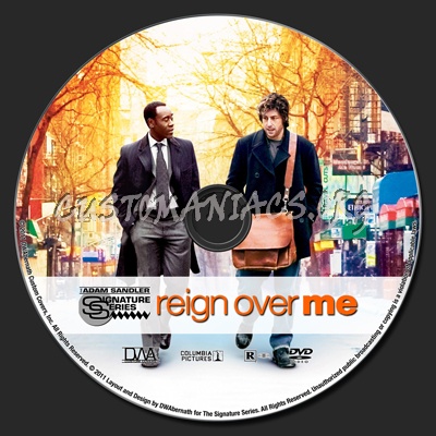 Reign Over Me dvd label