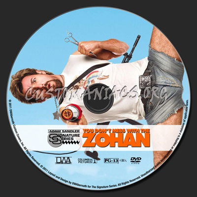 You Don't Mess With the Zohan dvd label