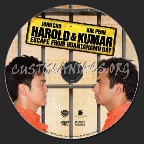 Harold & Kumar Escape From Guantanamo Bay dvd label