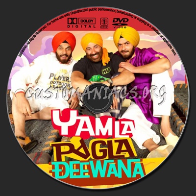 Yamla Pagla Deewana dvd label