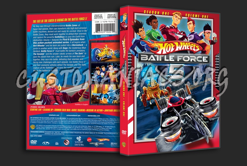 Hot Wheels Battle Force 5 Season 1 Volume 1 dvd cover