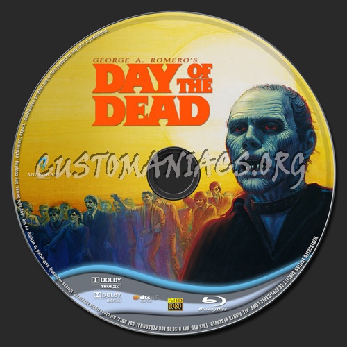 Day Of The Dead (1985) blu-ray label