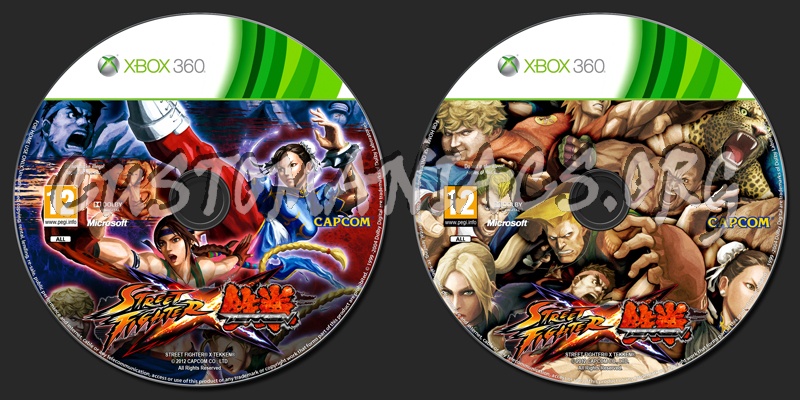 Street Fighter X Tekken dvd label