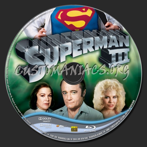 Superman 3 blu-ray label