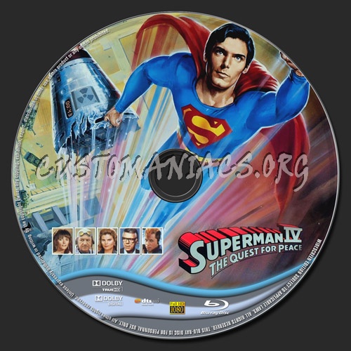 Superman 4 blu-ray label