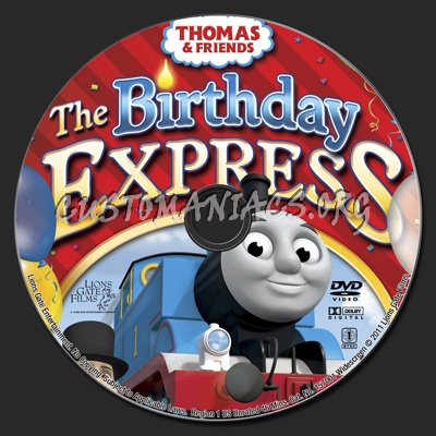 Thomas And Friends The Birthday Express dvd label