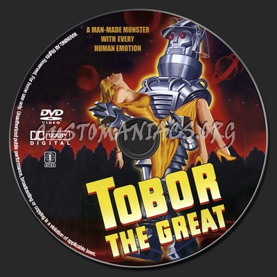 Tobor The Great dvd label