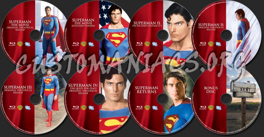 Superman The Motion Picture Anthology blu-ray label