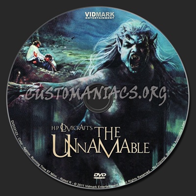 The Unnamable dvd label
