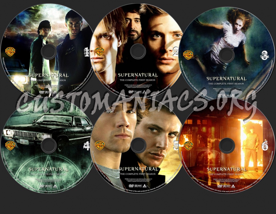 Supernatural Season 1 dvd label