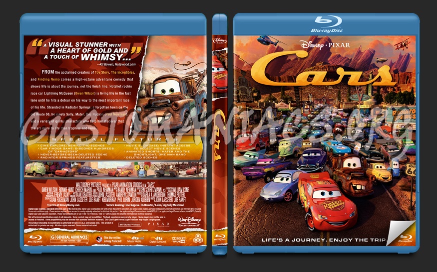 Cars blu-ray cover