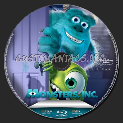 Monsters, Inc. blu-ray label