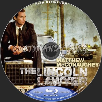 The Lincoln Lawyer blu-ray label