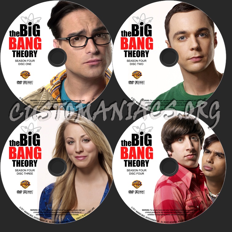 The Big Bang Theory Season 4 dvd label