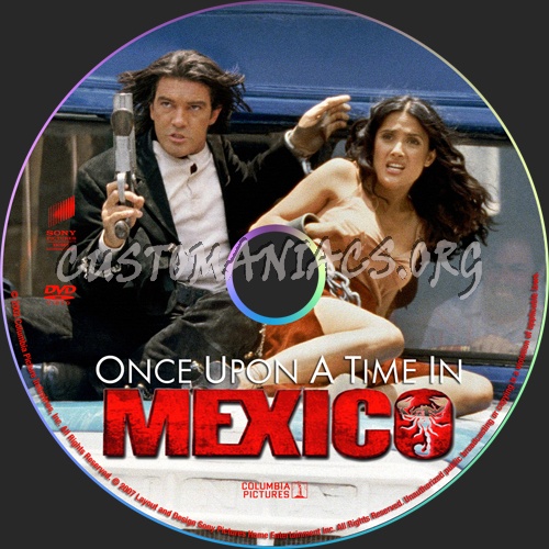 Once Upon a Time in Mexico dvd label