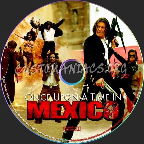 Once Upon a Time in Mexico dvd label