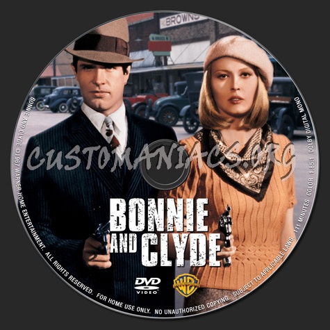 Bonnie and Clyde dvd label