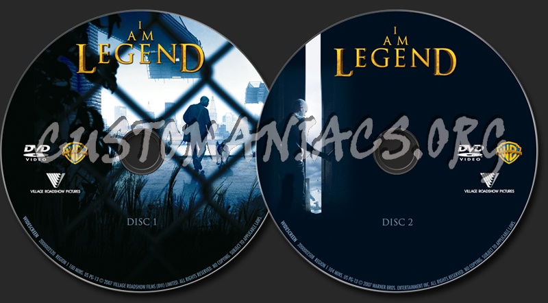 I Am Legend dvd label